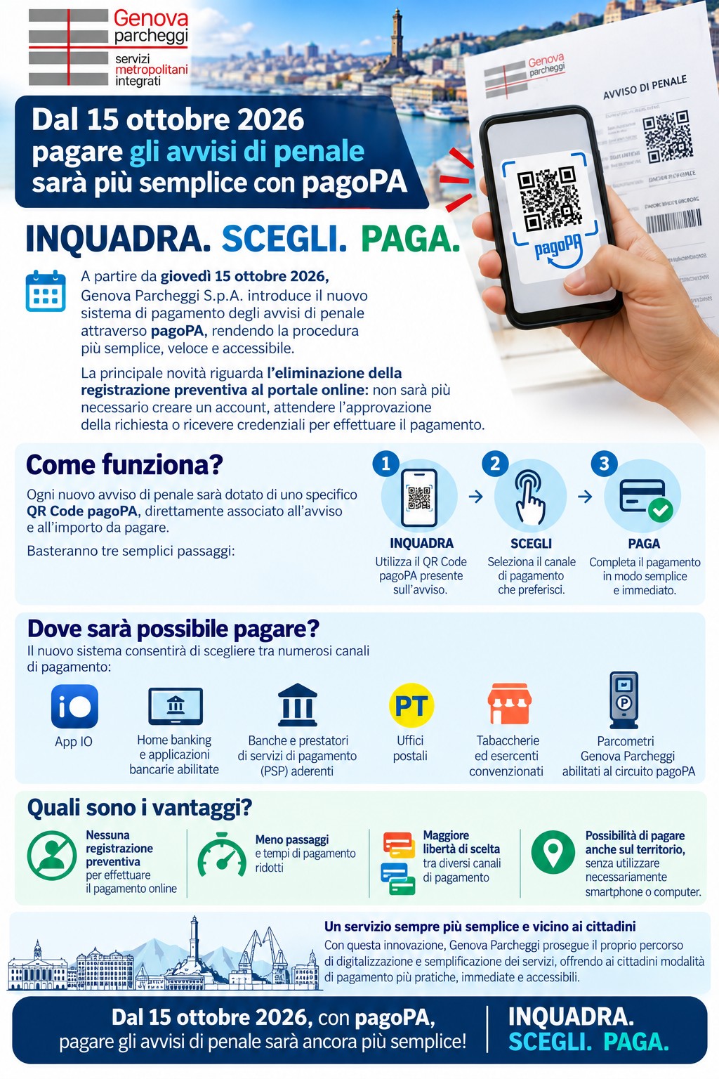 Dal 15 ottobre 2026 pagare gli avvisi di penale sarà più semplice con pagoPA