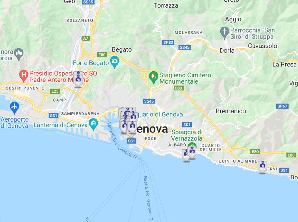 immagine mappa di Genova
